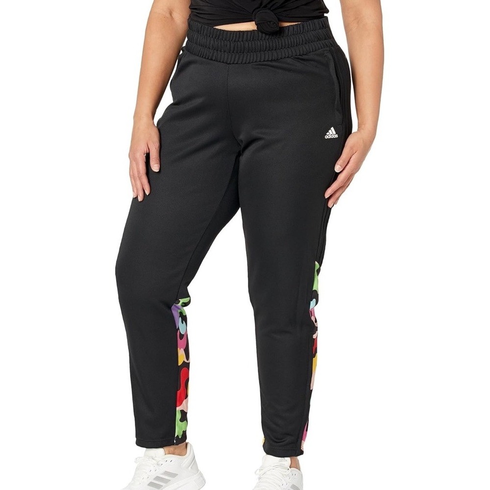 Adidas Women's Rich Mnisi Pride Tiro Training Pants Sz 3X Multicolor Zip Pockets